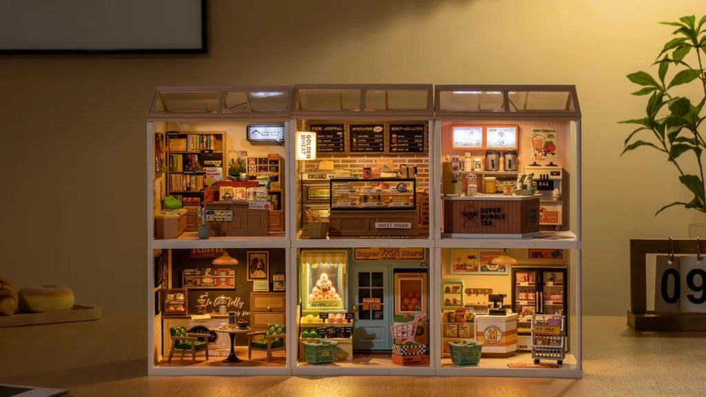 Hands Craft DIY Miniature House Kit: Double Joy Bubble Tea 