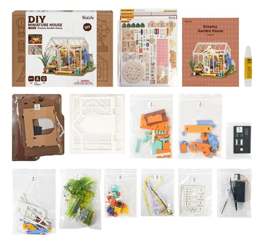 Hands Craft DIY Miniature House Kit: Dreamy Garden House 