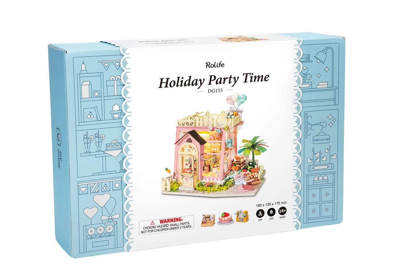 Hands Craft DIY Miniature House Kit: Holiday Party Time 