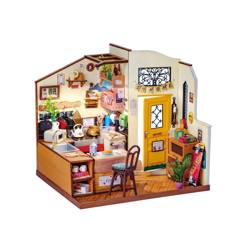 Hands Craft DIY Miniature House Kit: Homey Kitchen 