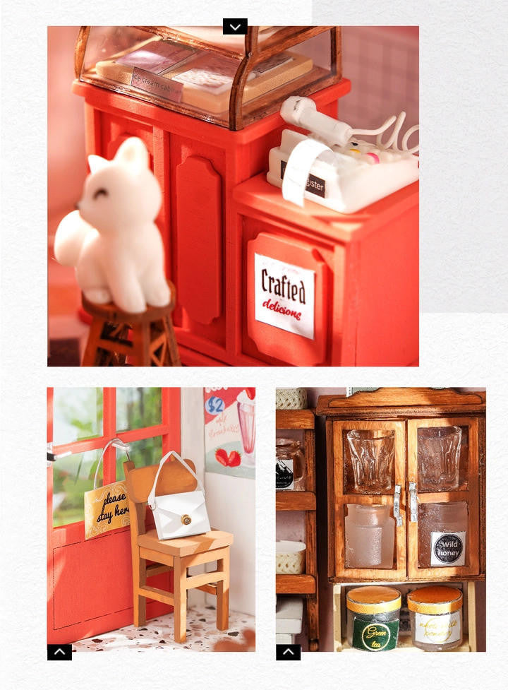 Hands Craft DIY Miniature House Kit: Honey Ice-Cream Shop 