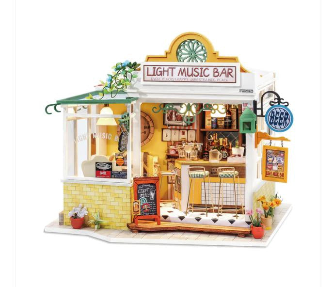 Hands Craft DIY Miniature House Kit: Light Music Bar 