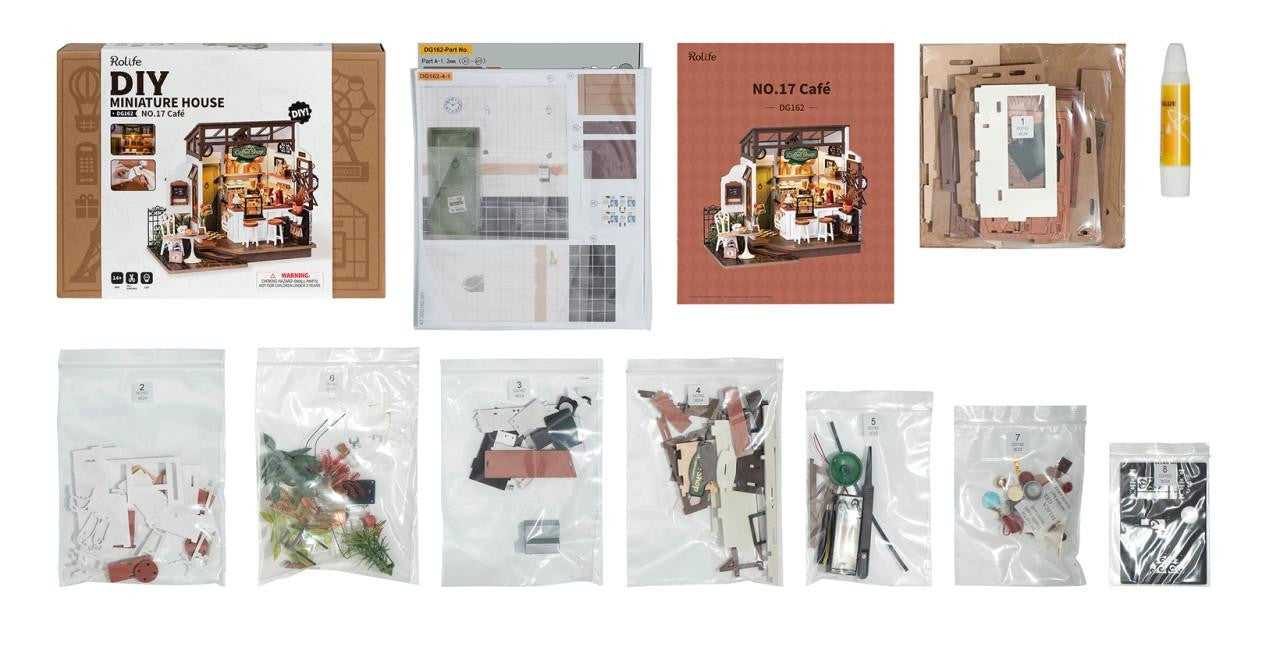 Hands Craft DIY Miniature House Kit: No. 17 Café 