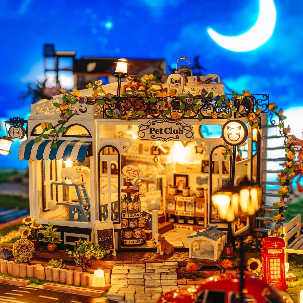 Hands Craft DIY Miniature House Kit: Pet Club 