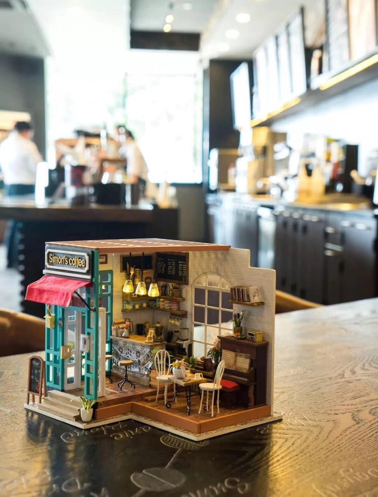Hands Craft DIY Miniature House Kit: Simon's Coffee 