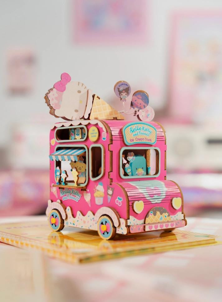 Hands Craft  Hello Kitty® and Friends Wooden Music Box: Ice Cream Truck 
