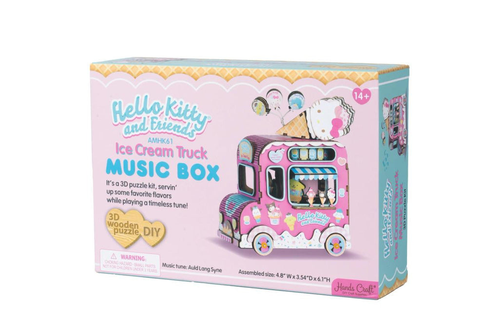 Hands Craft  Hello Kitty® and Friends Wooden Music Box: Ice Cream Truck 