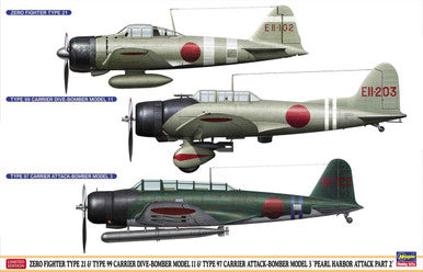 1/48 Pearl Harbor Attack Set Pt.2: Zero, Kate & Val 07504