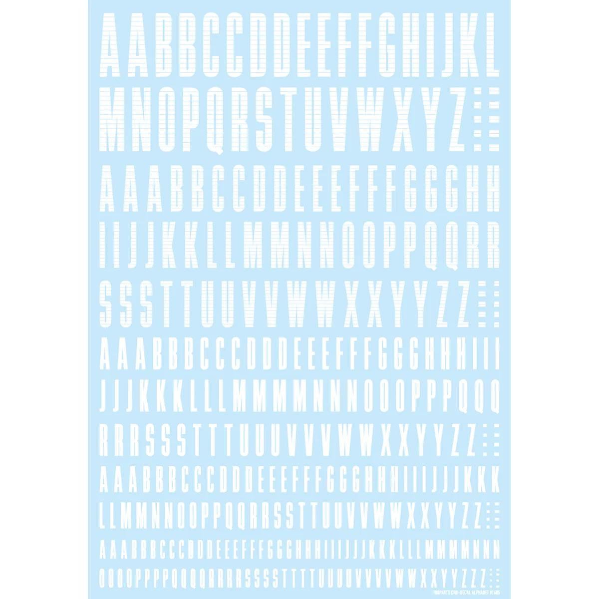 HiQ Parts Gundam Decal Alpha White 