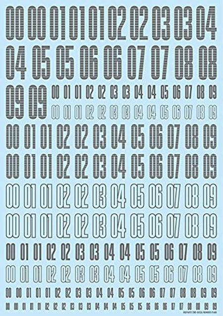 HiQ Parts Gundam Decal Number Gray 