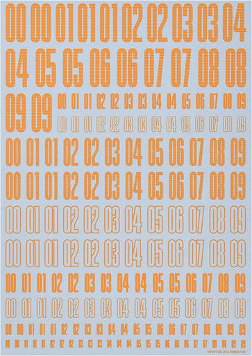 Gundam Decal Number Orange