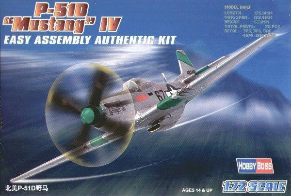HobbyBoss 1/72 P-51D Mustang Easy Kit 80230 