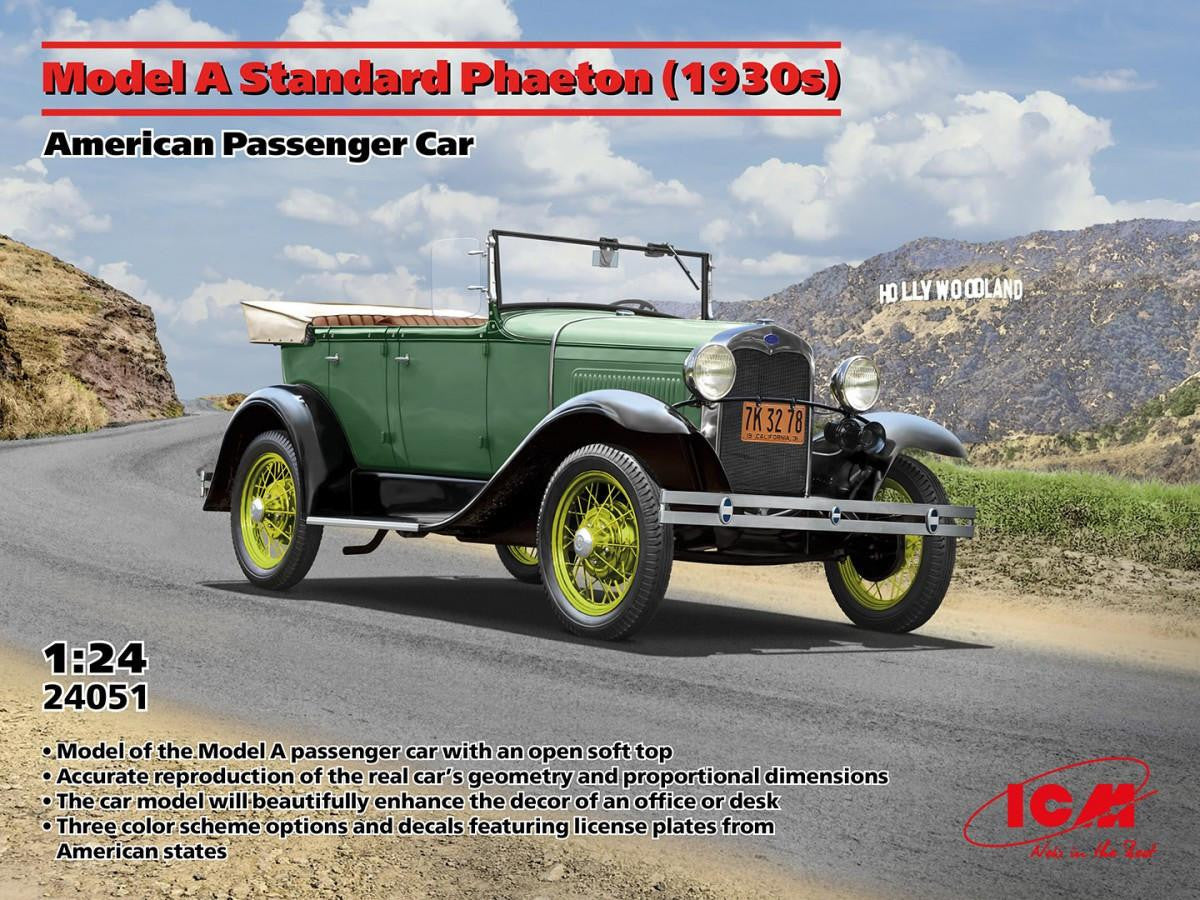 ICM 1/24 1930s Ford Model A Phaeton 24051 