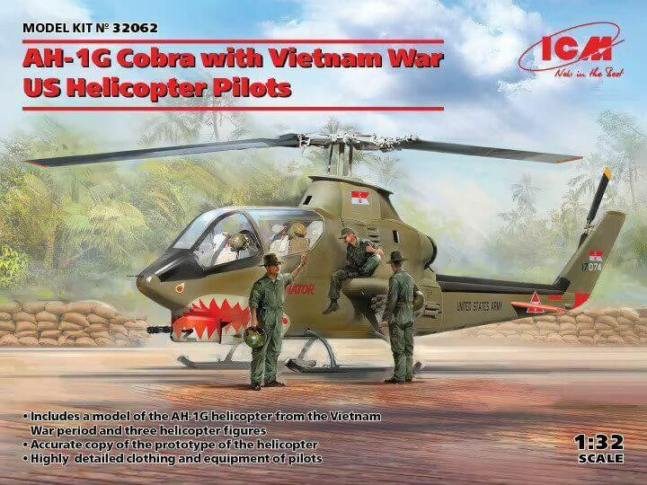 ICM 1/35 AH-1G Cobra Vietnam w/Crew 32062
