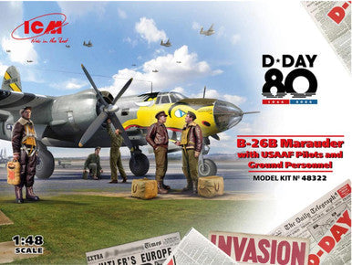1/48 B-26B Marauder w/USAAF Pilots & Ground Crew 48322