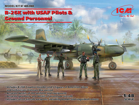 ICM 1/48 B-26K With USAF Pilots and Ground Personnel 48280