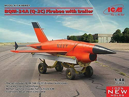 ICM 1/48 BQM34A Firebee Drone w/Trailer 48401