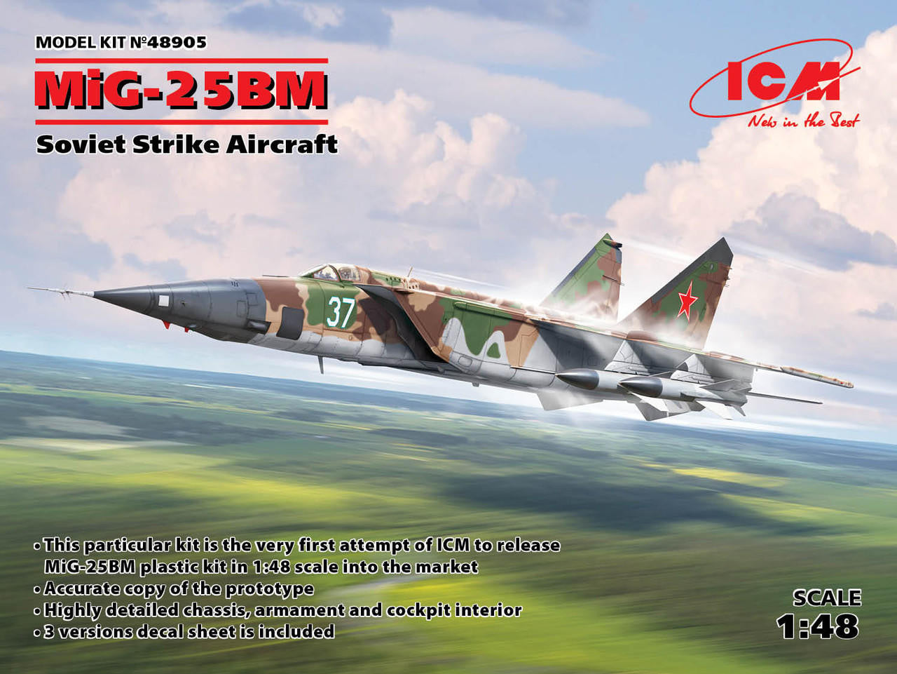 ICM 1/48 MiG-25BM Soviet Strike Aircraft 48905