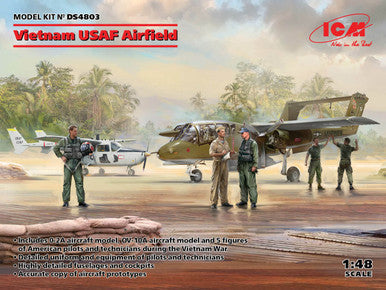 1/48 O-2A & OV-10A Vietnam USAF Airfield w/Figs  DS4803