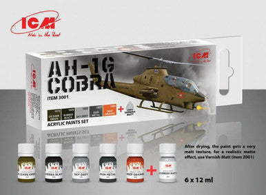 AH-1G Cobra Paint Set For ICM Kit 3001