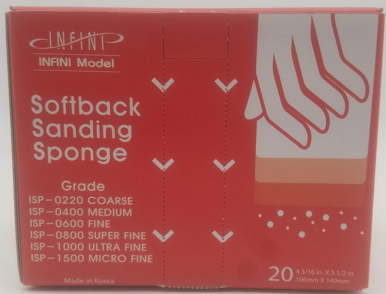 Infini Model Medium Softback Sanding Sponge Box SP0400BOX 