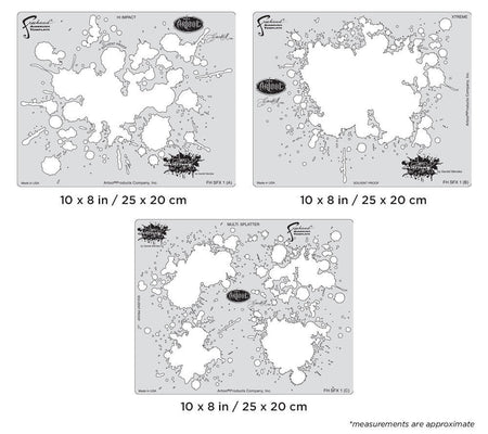 Iwata Artool Splatter FX Airbrush Template FX1 