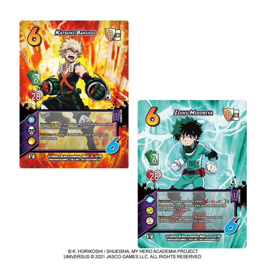 Jasco My Hero Academia CCG Izuku vs Katsuki 2-player Rival Deck