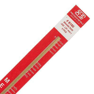 KandS Brass Rod .031 x 12 5 8160