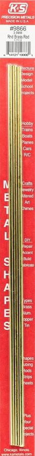 K&S Brass Rod 3.5mm x 300mm (3) 9866 