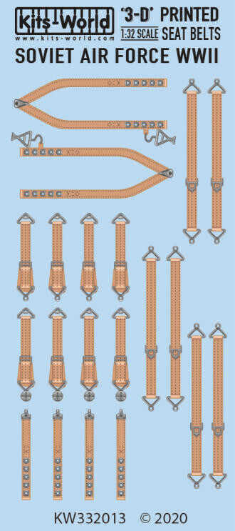 Kits-World Decals 1/32 3D Seatbelt Decal Soviet WW2 332013