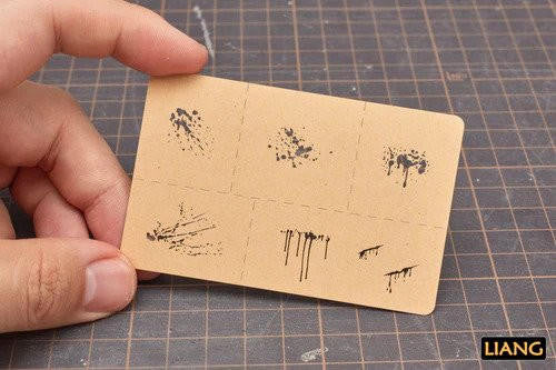 LIANG Model Splashes Effects Airbrush Stencils 0005 
