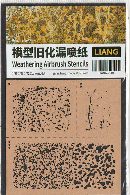 LIANG Model Weathering Airbrush Stencils 0001 