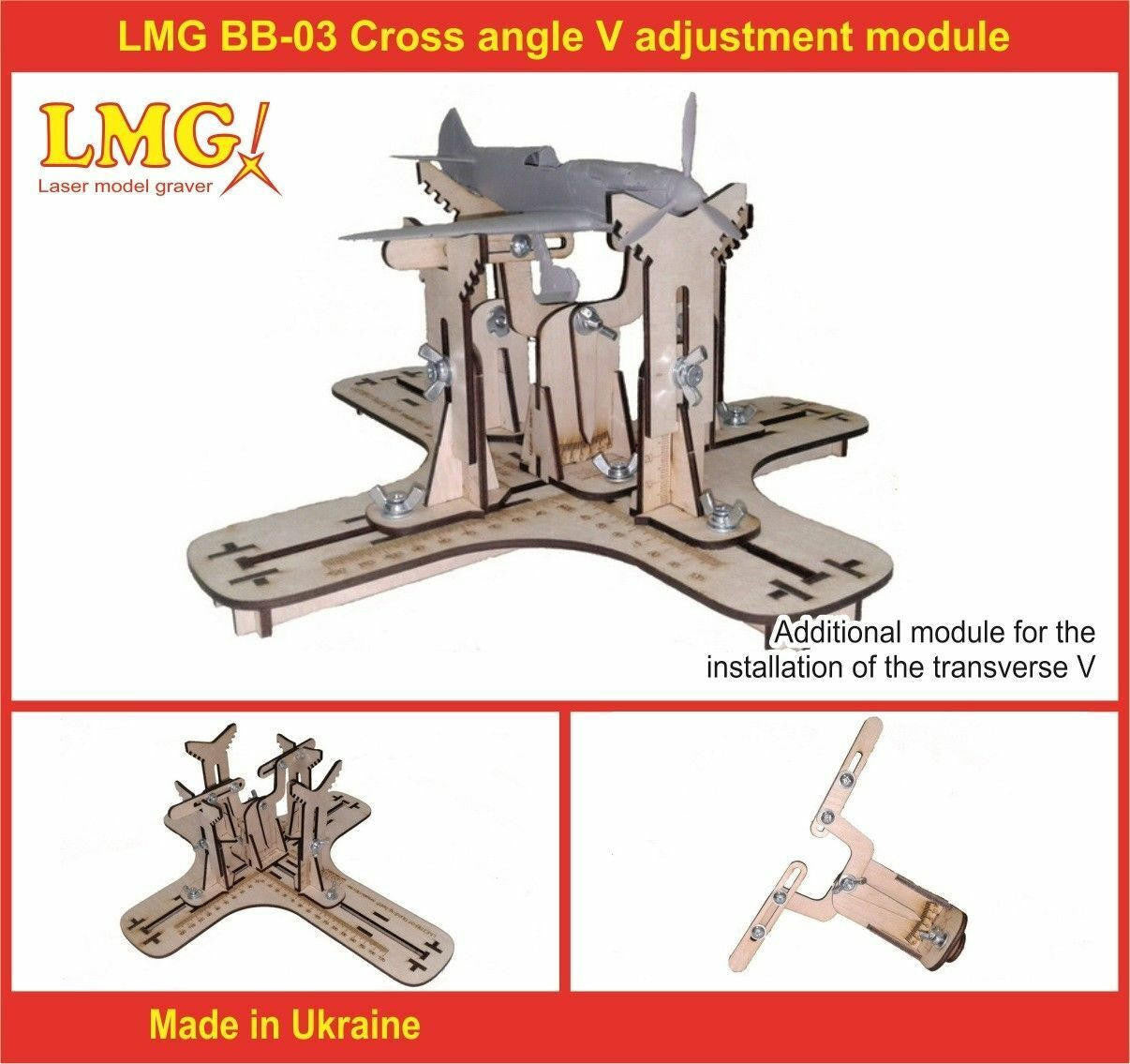 LMG 1/72 Airplane Building Jig Cross V Add-On Module BB03