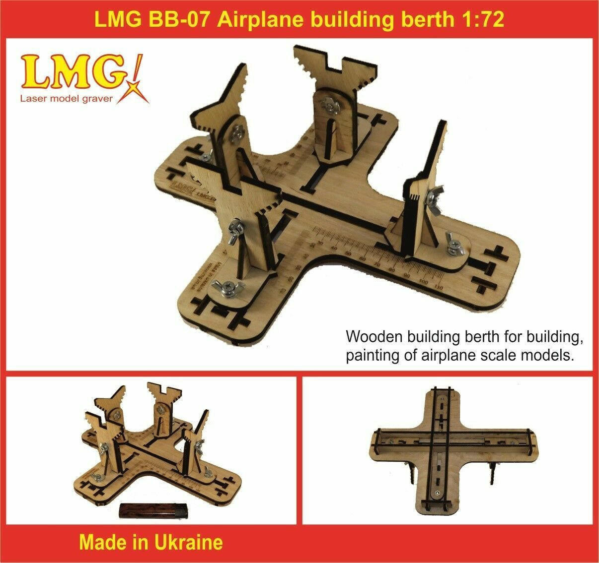 LMG 1/72 Airplane Laser Cut Building Jig BB07