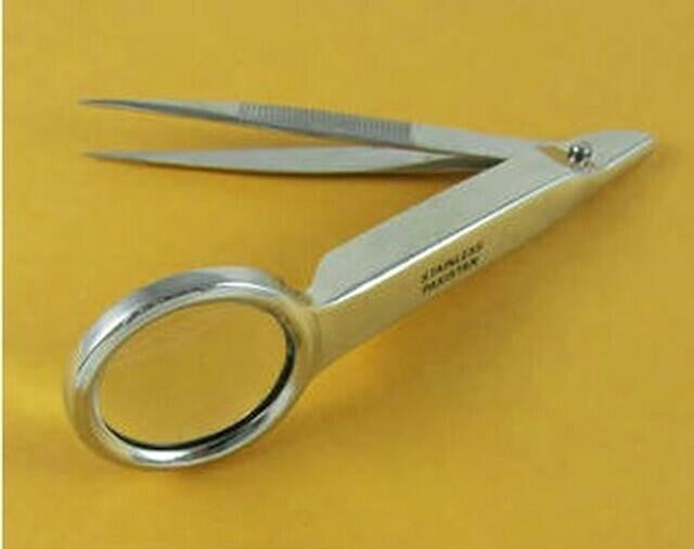 Mascot Fine Tweezers w/Magnifier 530