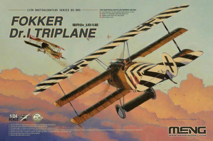 Meng 1/24 Fokker Dr.1 Triplane QS003
