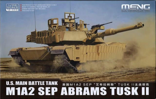 Meng 1/72 M1A2 SEP Abrams Tusk II 72003 