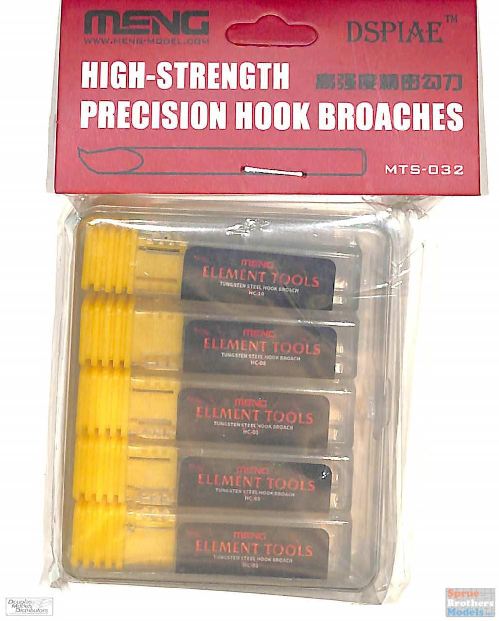 Meng Hook Broaches Set Scribing Tips/Chisels x 5 MTS032