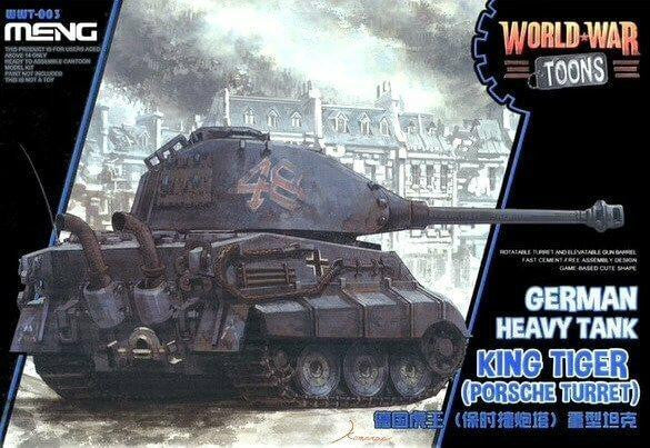 Meng King Tiger Porsche Turret War Toons WT003