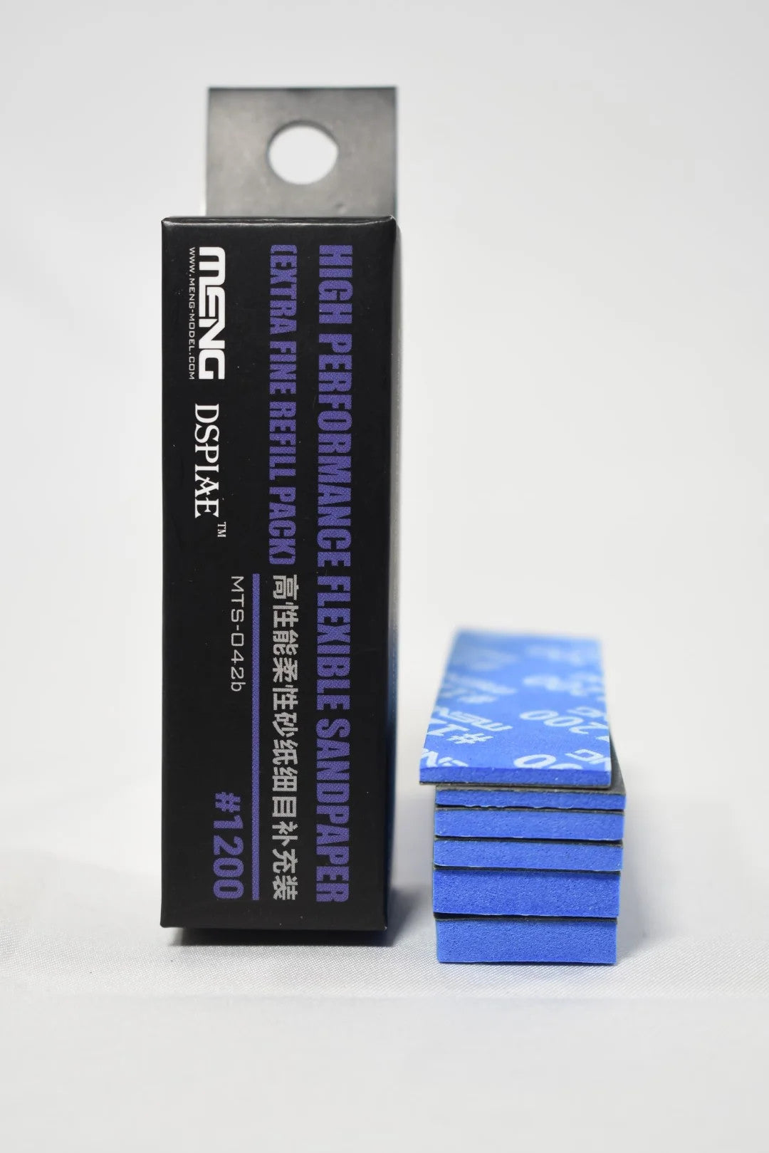 Meng MTS-042B High Performance Flexible Sandpaper Extra Fine refill pack, 1200 grit, six pieces