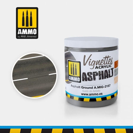 MiG Ammo Asphalt Ground Texture for Vignettes 2157 