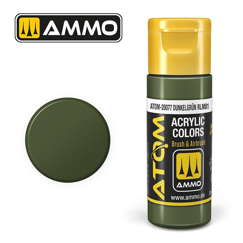 MiG Ammo ATOM COLOR Dunkelgrün RLM81 FS34079 - RLM81 (20077) 