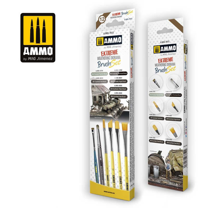 MiG Ammo Extreme Weathering Diorama Brush Set 7612 