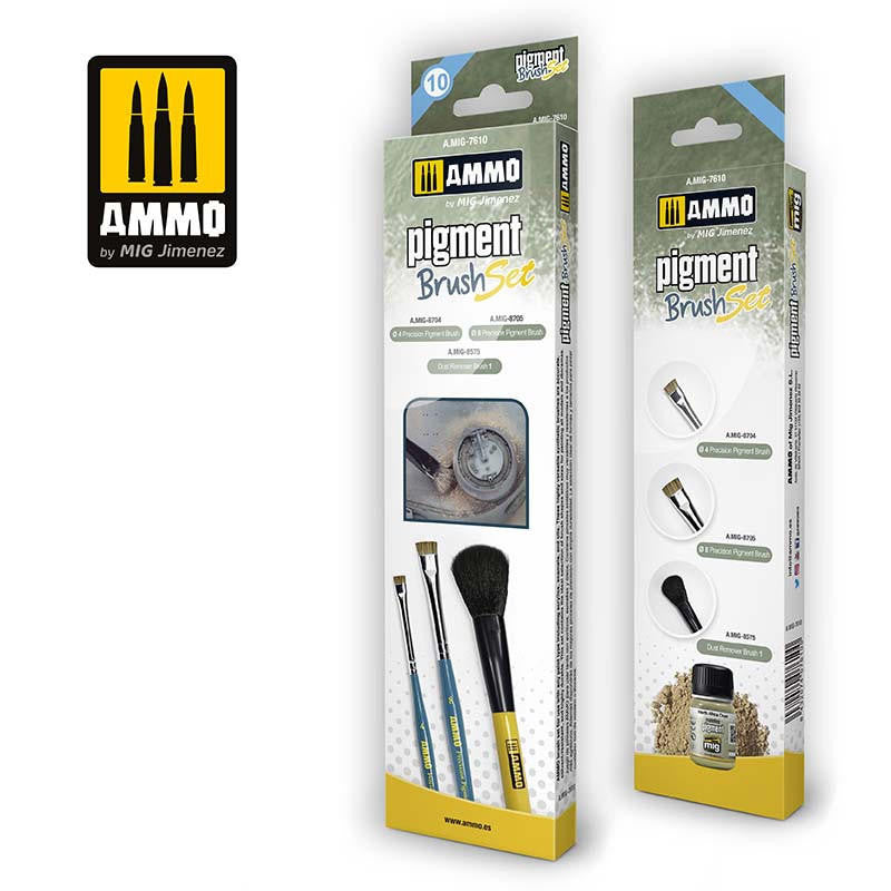 MiG Ammo Pigment Brushes Set 7610 