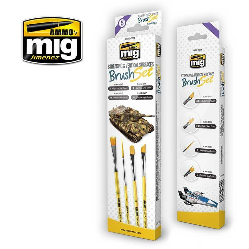 MiG Ammo Streaking Brush Set 7604