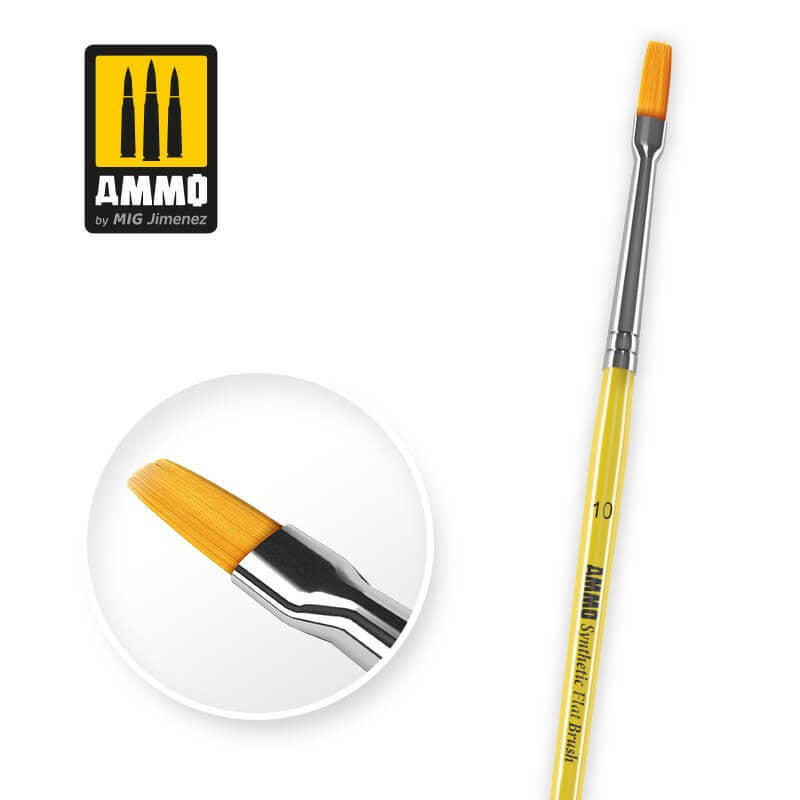 MiG Ammo Synthetic #10 Flat Brush 8622
