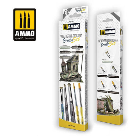 MiG Ammo Weathering Diorama Brush Set 7611 