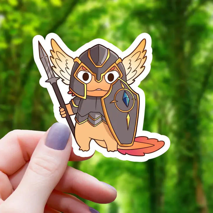 Mimic Gaming Co Axolotl Paladin RPG Inspired Class Sticker 