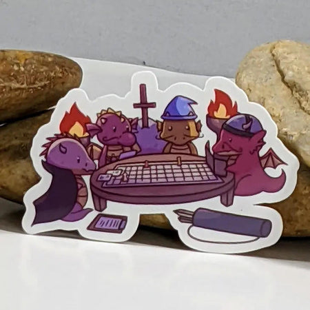 Mimic Gaming Co Dragons Playing RPG Tabletop Gaming Sticker 