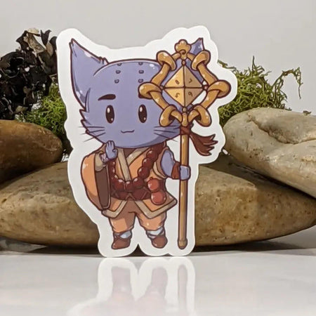 Mimic Gaming Co Monk Cat Tabletop Gaming RPG Sticker 